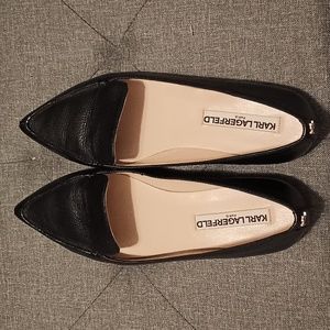 Karl Lagerfeld W6 pointy toe black flats
